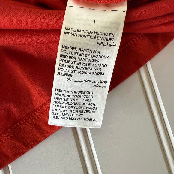 Chico’s Size M Burnt Orange Embroidered Sequined Pullover top size M - Picture 8 of 9